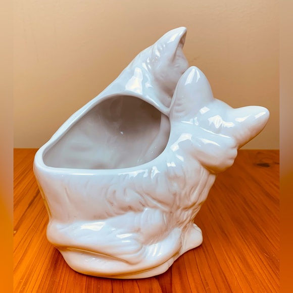 VTG 1998 Ceramic Kitty Cat Pals Planter Napkin Holder Candy Dish - Picture 4 of 6